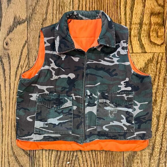 Vintage 80’s Woodland Camo Hunting Vest - Picture 1 of 5